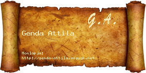 Genda Attila névjegykártya