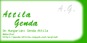 attila genda business card
